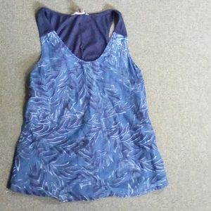 Blue leave tanktop
